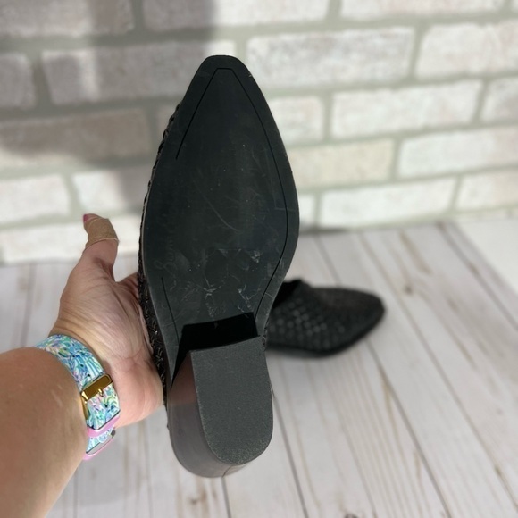 Sam Edelman NEW Karlin Black Woven Leather Mules Size 7.5 - Picture 10 of 10